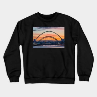 Sunset on the tyne river quayside Crewneck Sweatshirt